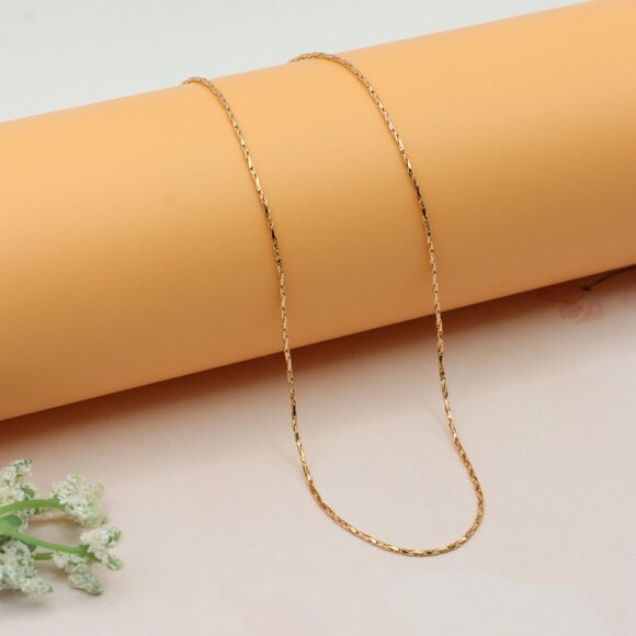 Minimalist Rose Gold Chain Necklace, XPNL0236 - Picture 1 of 12